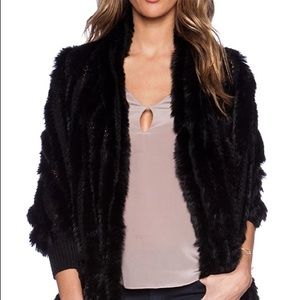 Heartloom Black Faux Fur Wrap